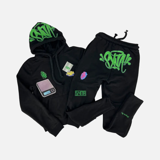 Conjunto Syna World Negro Verde